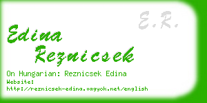 edina reznicsek business card